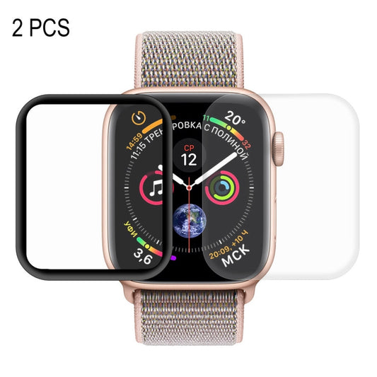 Rynx | 2 PCS ENKAY Hat-Prince 3D Full-Screen PET + 3D Full-Screen Electroplating PET Curved Heat Bending HD Screen Protector for Apple Watch Series 4 40mm