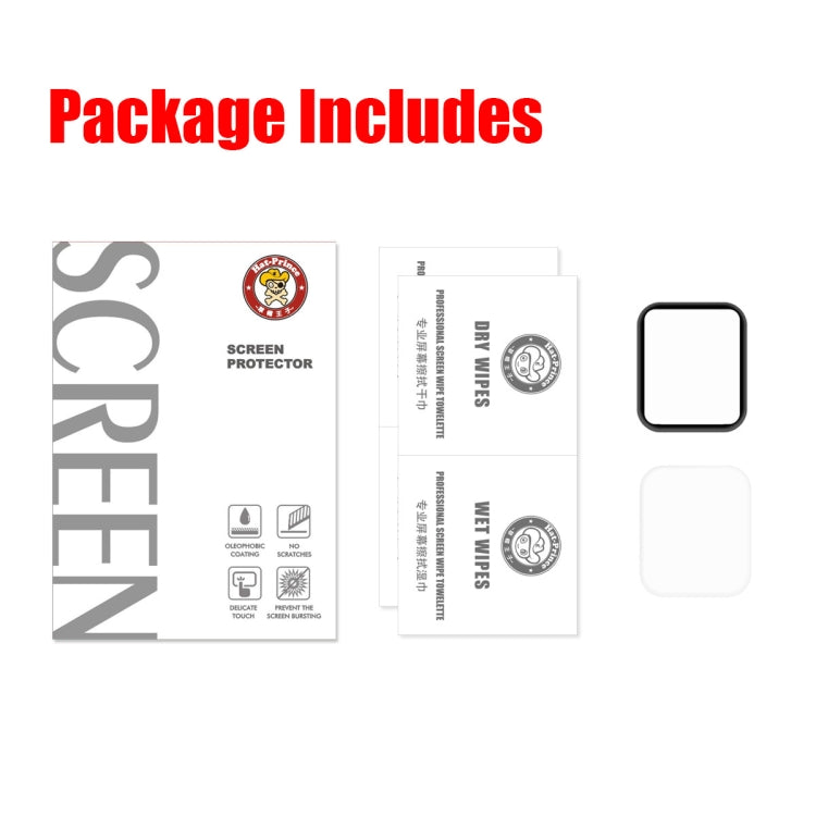 Rynx | 2 PCS ENKAY Hat-Prince 3D Full-Screen PET + 3D Full-Screen Electroplating PET Curved Heat Bending HD Screen Protector for Apple Watch Series 4 40mm