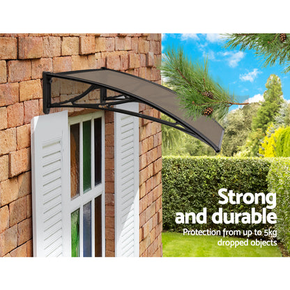 RYNX | Window Door Awning Door Canopy Patio UV Sun Shield BROWN  DIY
