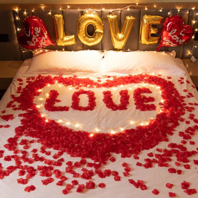 Rynx | Romantic Elegance Silk Rose Petals Collection: 1000 Luxurious Red Petals for Memorable Celebrations