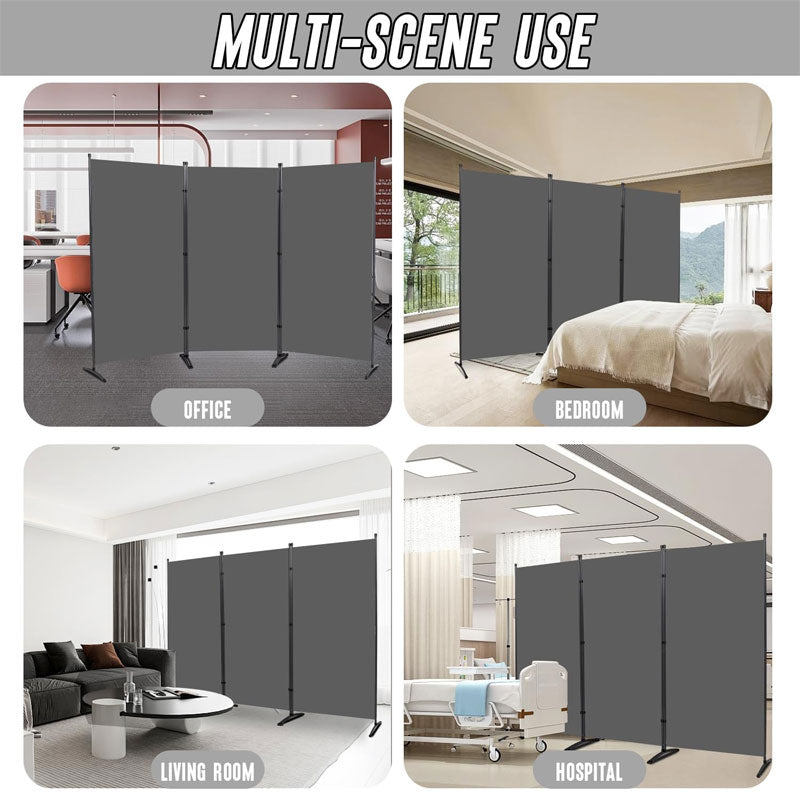Rynx | Indoor Room Divider, Portable Office Partition, Room Divider Wall Screen 3 Pieces, Folding Partition Privacy Screen Wall