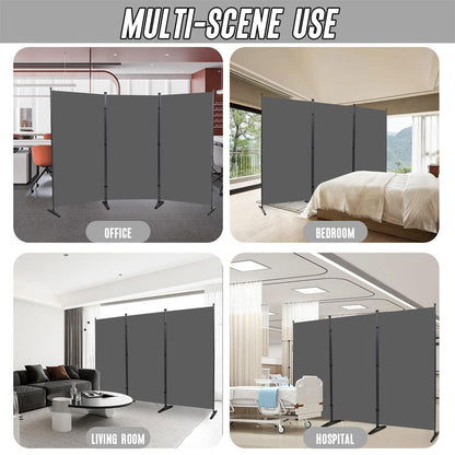 Rynx | Indoor Room Divider, Portable Office Partition, Room Divider Wall Screen 3 Pieces, Folding Partition Privacy Screen Wall