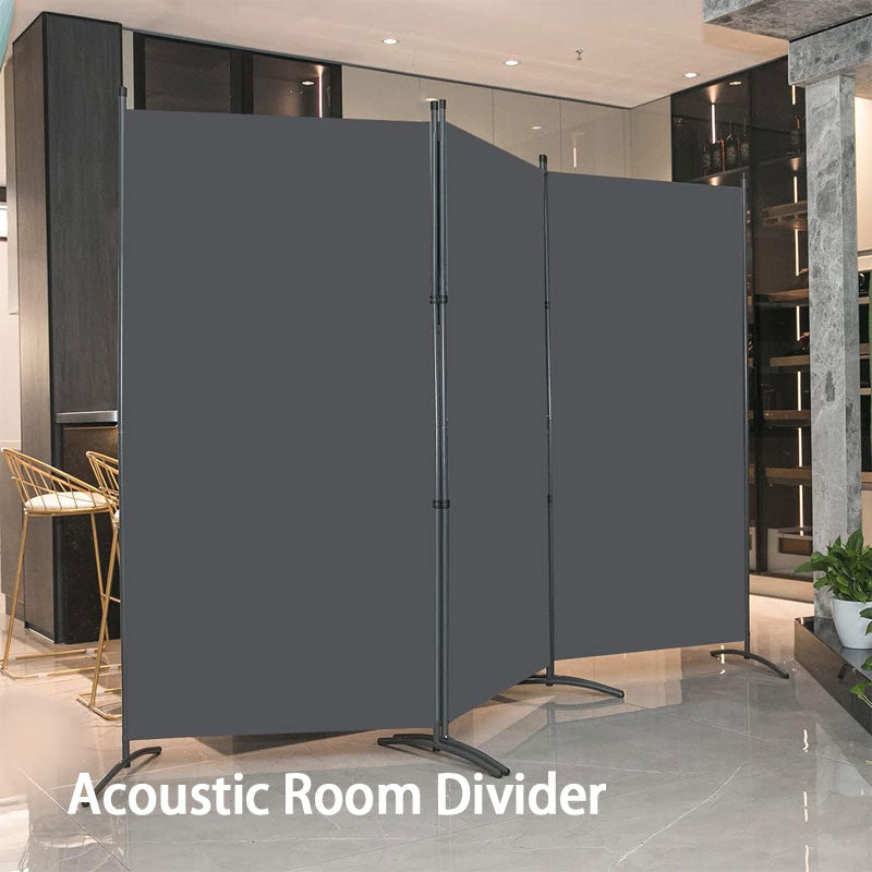 Rynx | Indoor Room Divider, Portable Office Partition, Room Divider Wall Screen 3 Pieces, Folding Partition Privacy Screen Wall