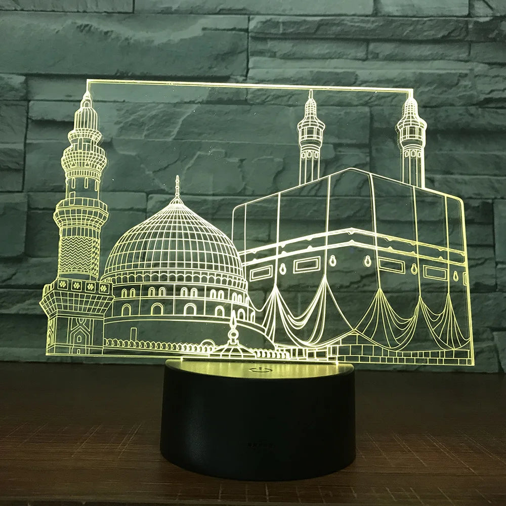 Rynx | SpiritGlow - LED Table Lamp in Mosque Design, 3D Lighting for Spiritual Atmosphere