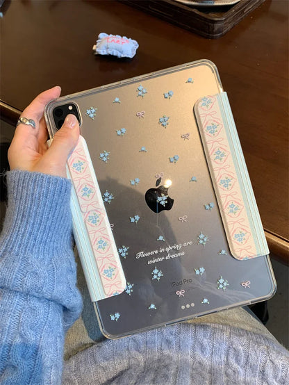 Rynx | Kawayii Für IPad Air 11 iPad 10. Generation 10.9 9th 8th 7th 10.2 Mini 6 7 13in Blumen Schleifen Druck Soft Funda Hüllen