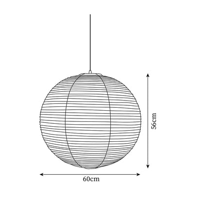 Rynx | Akari A Series Plug In Pendant Lamp White Wire Version