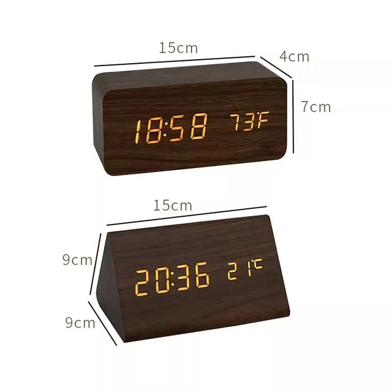 RYNX | Stay Punctual In Style – Designer Led Alarm Clock In Wood
