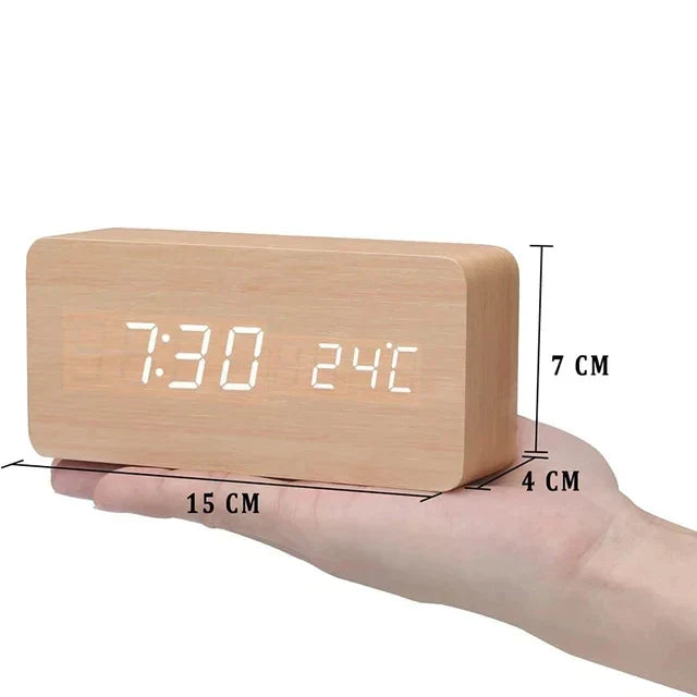 RYNX | Stay Punctual In Style – Designer Led Alarm Clock In Wood