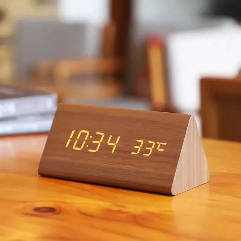 RYNX | Stay Punctual In Style – Designer Led Alarm Clock In Wood