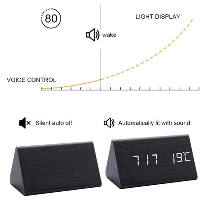 RYNX | Stay Punctual In Style – Designer Led Alarm Clock In Wood