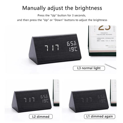 RYNX | Stay Punctual In Style – Designer Led Alarm Clock In Wood