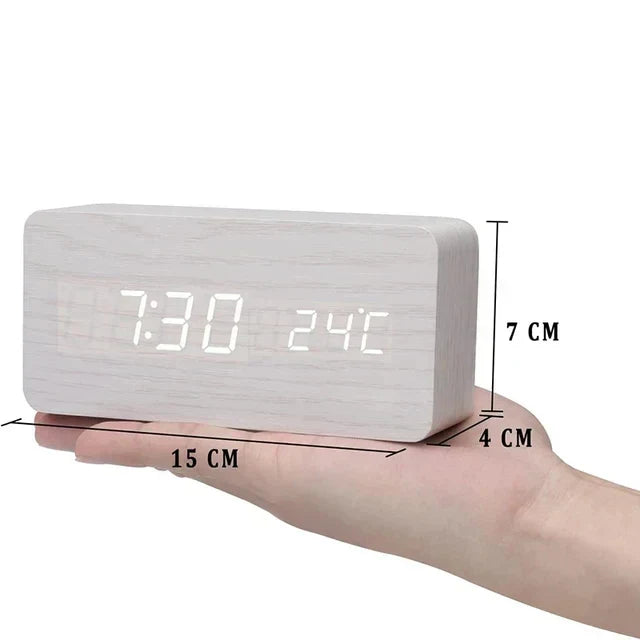 RYNX | Stay Punctual In Style – Designer Led Alarm Clock In Wood