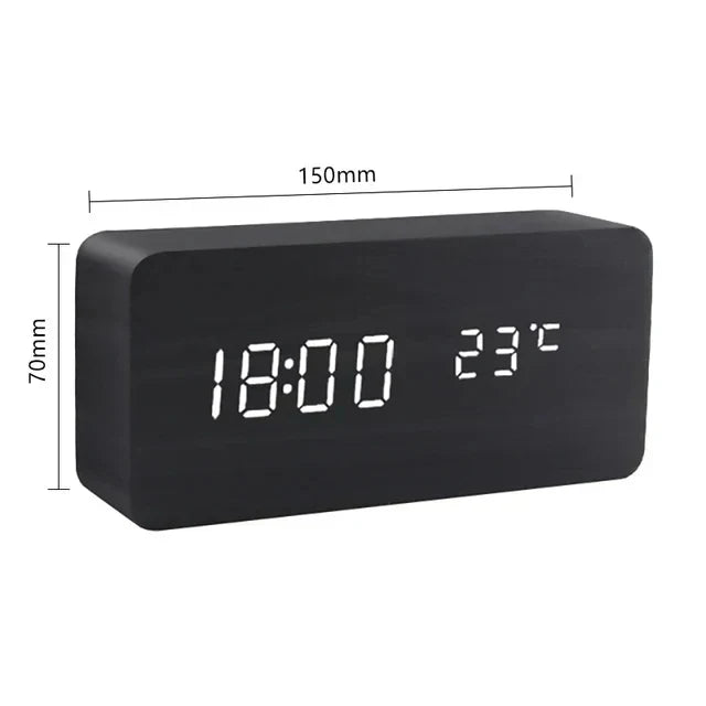 RYNX | Stay Punctual In Style – Designer Led Alarm Clock In Wood