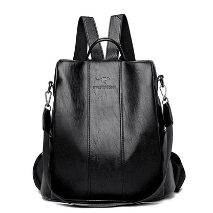 Rynx | Theft-Proof Leather Backpack for Women in Vintage Style