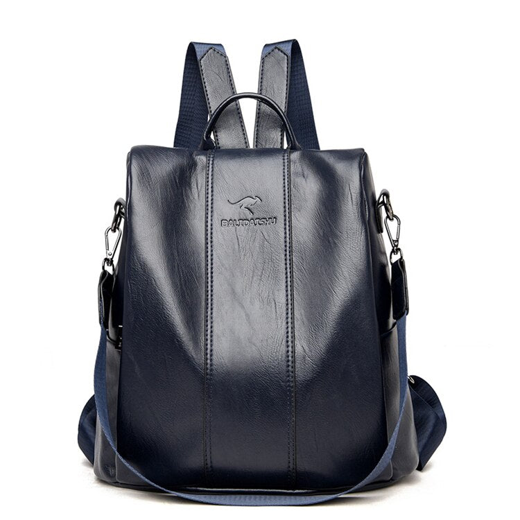 Rynx | Theft-Proof Leather Backpack for Women in Vintage Style