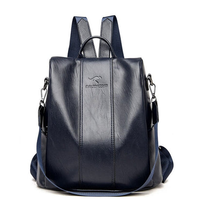 Rynx | Theft-Proof Leather Backpack for Women in Vintage Style