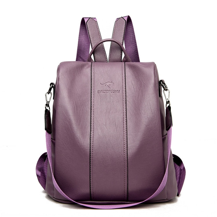 Rynx | Theft-Proof Leather Backpack for Women in Vintage Style