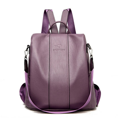 Rynx | Theft-Proof Leather Backpack for Women in Vintage Style