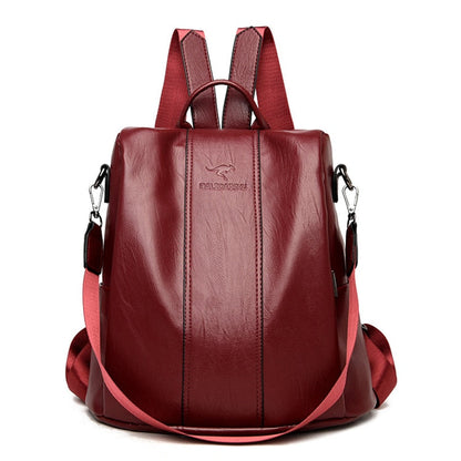 Rynx | Theft-Proof Leather Backpack for Women in Vintage Style