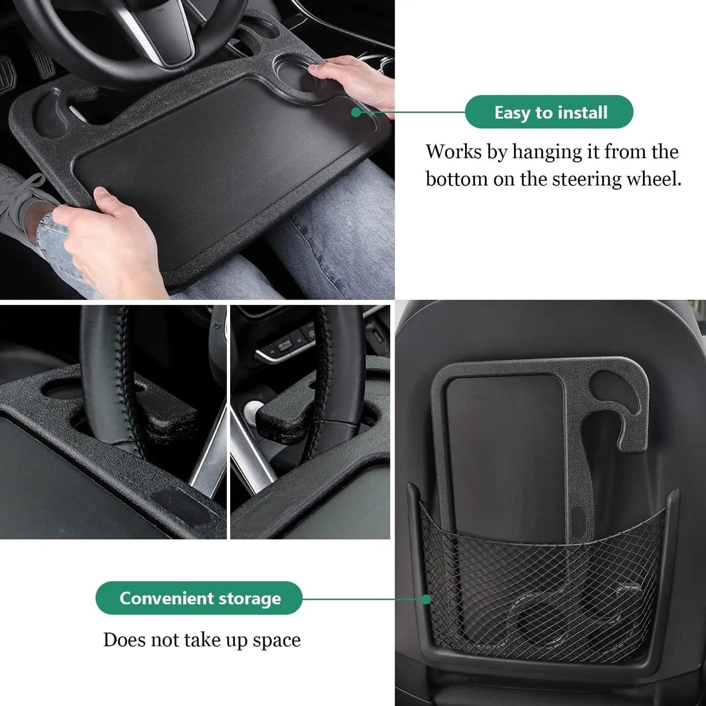 Rynx | Car Dining Table & Laptop Holder – Directly mountable at the steering wheel