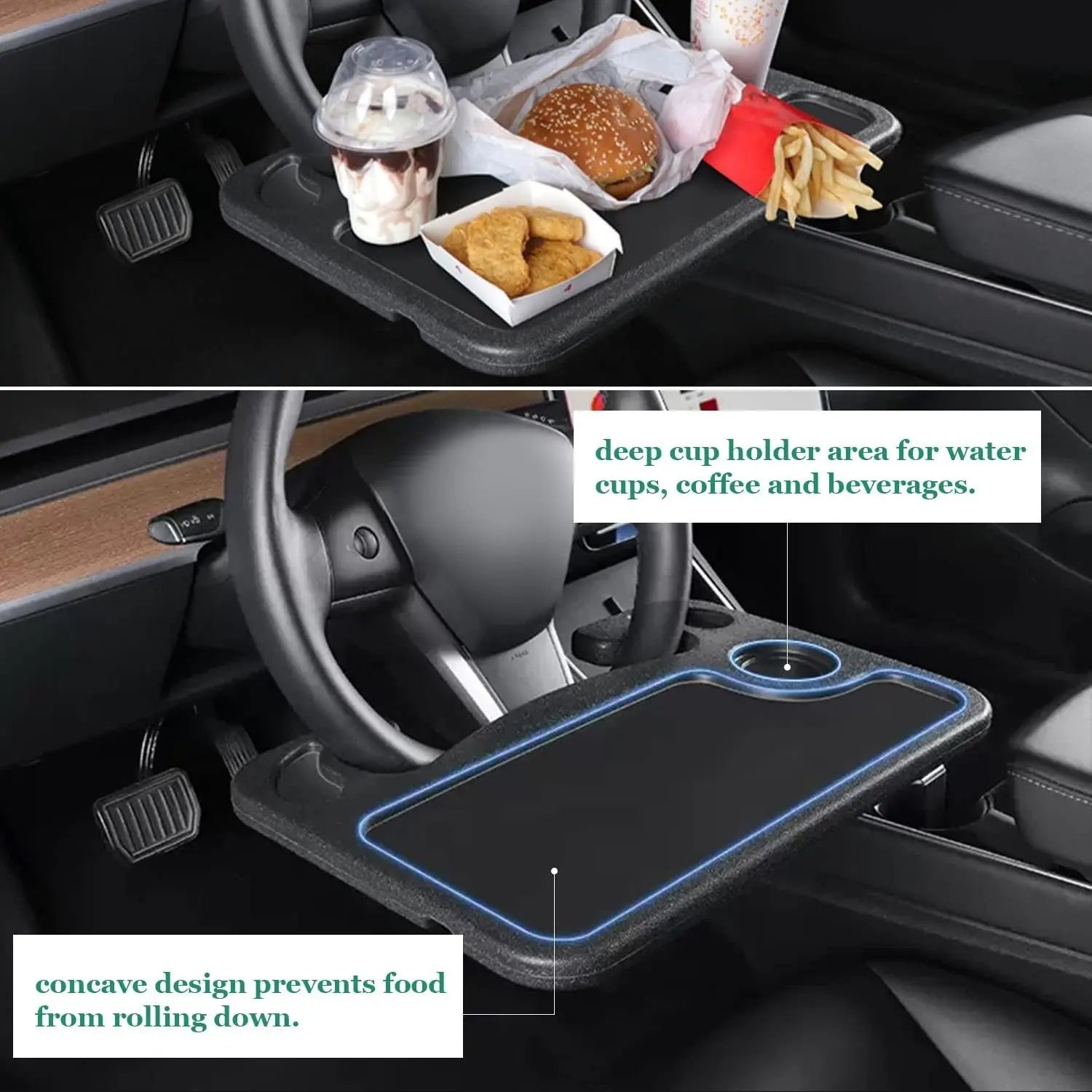 Rynx | Car Dining Table & Laptop Holder – Directly mountable at the steering wheel