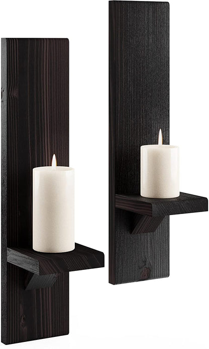 Rynx | Large Three Wall Mounted Candelabra Rustic Pillar Candelabra