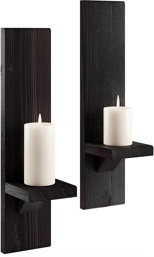 Rynx | Large Three Wall Mounted Candelabra Rustic Pillar Candelabra