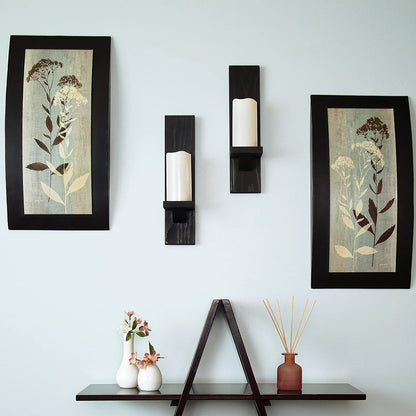 Rynx | Large Three Wall Mounted Candelabra Rustic Pillar Candelabra