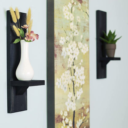 Rynx | Large Three Wall Mounted Candelabra Rustic Pillar Candelabra
