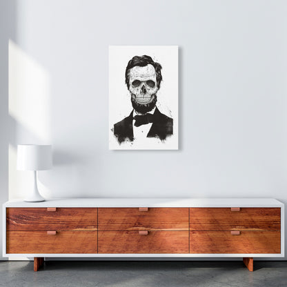 Rynx | Dead Lincoln Skull B&W Modern Art Print by Balaz Solti