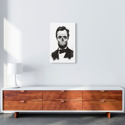 Rynx | Dead Lincoln Skull B&W Modern Art Print by Balaz Solti