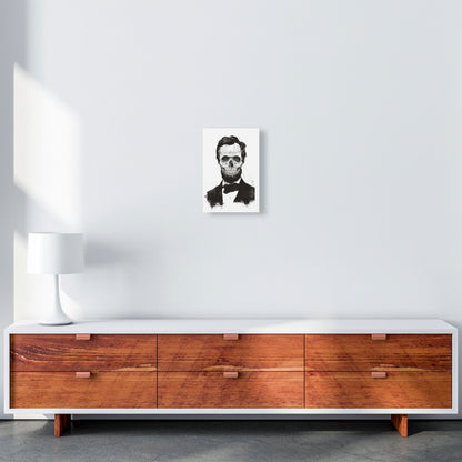 Rynx | Dead Lincoln Skull B&W Modern Art Print by Balaz Solti