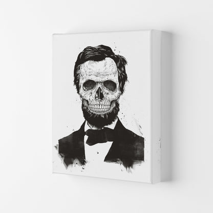 Rynx | Dead Lincoln Skull B&W Modern Art Print by Balaz Solti