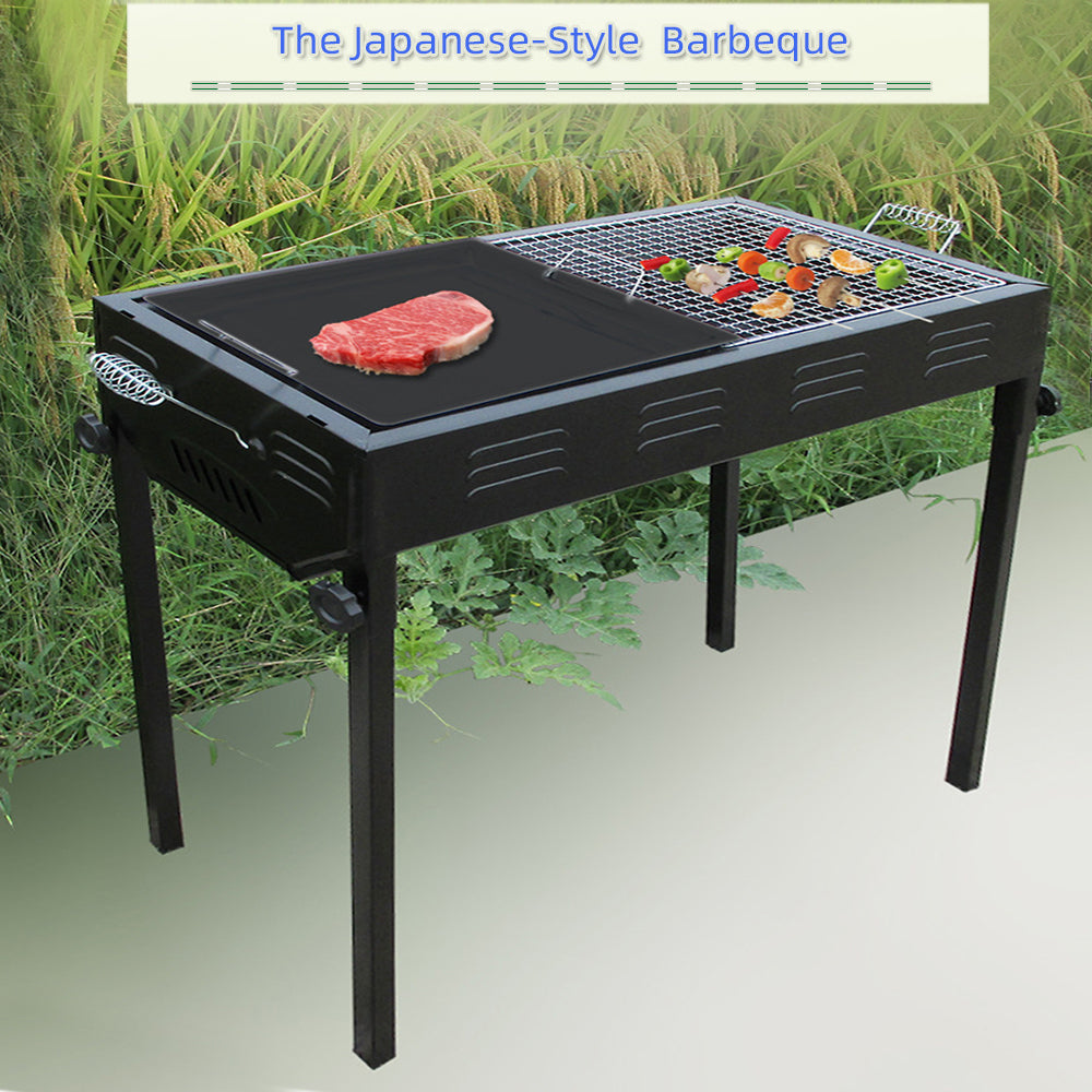 RYNX | Size Portable Hibachi Outdoor BBQ Barbecue Grill Sets Charcoal Picnic Hiking Party Festival Camping