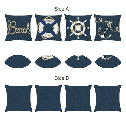 Rynx | Nautical Rowing Anchor Throw Pillow Covers
