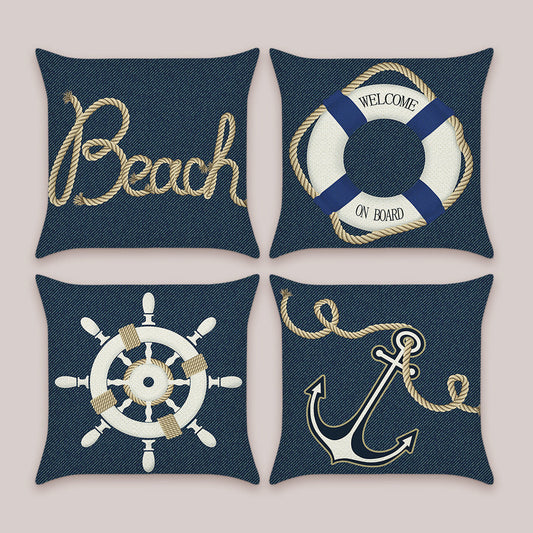 Rynx | Nautical Rowing Anchor Throw Pillow Covers
