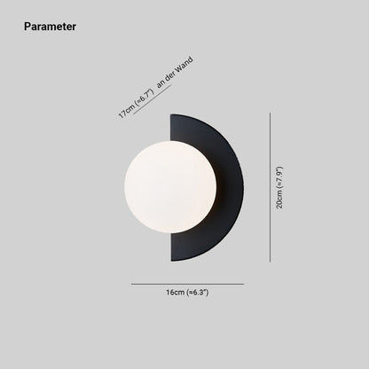 Rynx | Valentina Modern LED Wall Lamp Metal Glass Bedroom Living Room