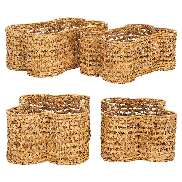 Rynx | Dog bones Woven hyacinth baskets, set of 2
