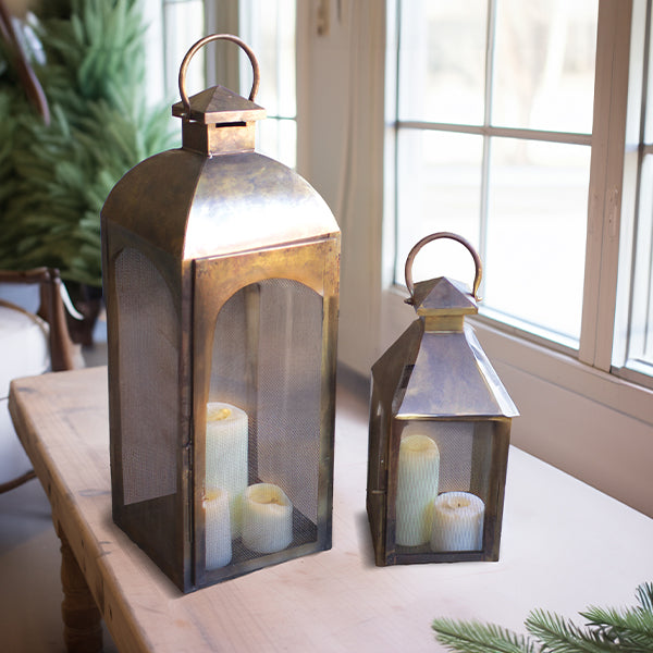 Rynx | Antique Bronze Large Lanterns, Set of 2