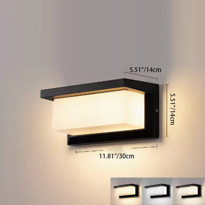 Rynx | Modern simplicity waterproof aluminum acrylic PC LED wall light for outdoor terrace