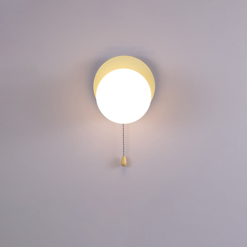Rynx | Modern minimalist round square triangular orb iron glass 1-lamp wall light for the living room