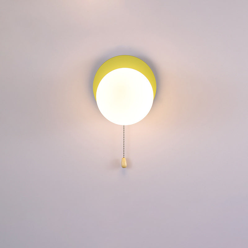 Rynx | Modern minimalist round square triangular orb iron glass 1-lamp wall light for the living room