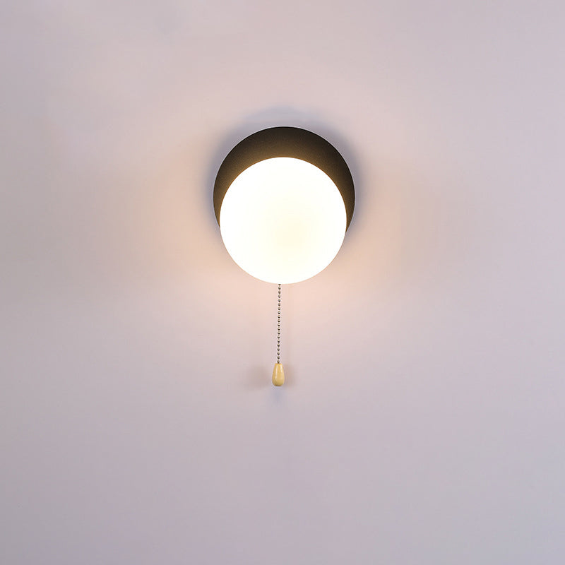 Rynx | Modern minimalist round square triangular orb iron glass 1-lamp wall light for the living room