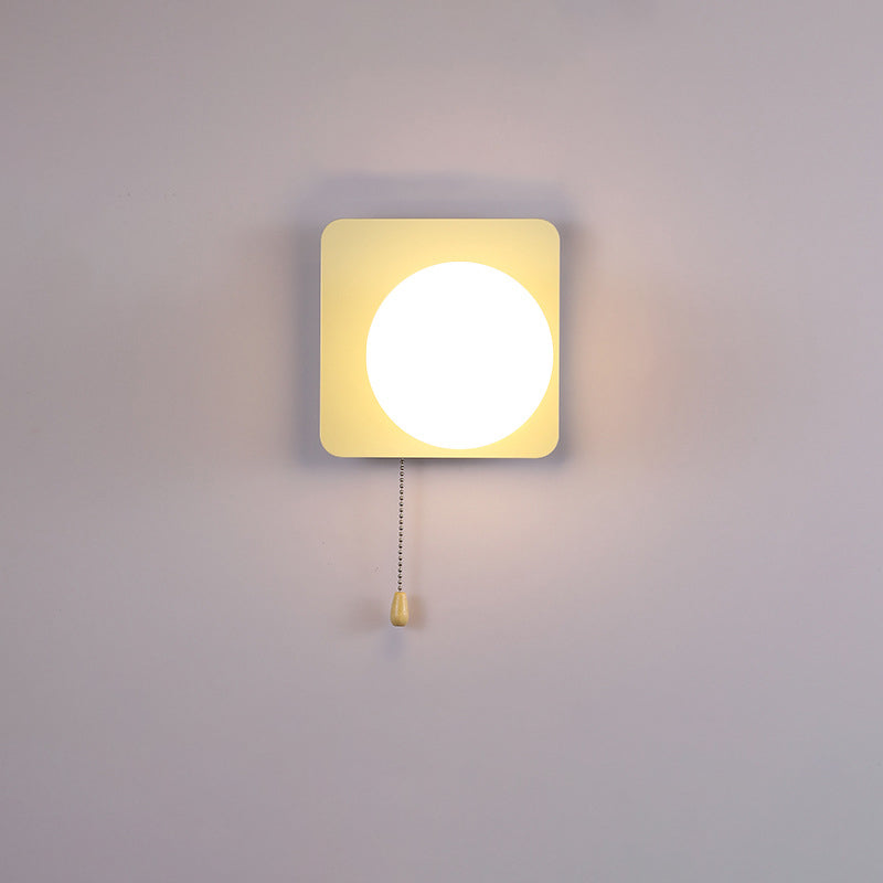 Rynx | Modern minimalist round square triangular orb iron glass 1-lamp wall light for the living room