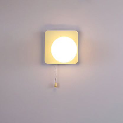 Rynx | Modern minimalist round square triangular orb iron glass 1-lamp wall light for the living room