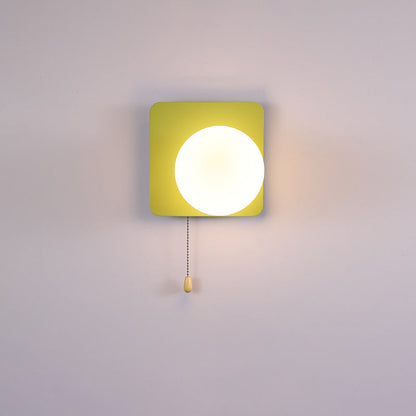 Rynx | Modern minimalist round square triangular orb iron glass 1-lamp wall light for the living room