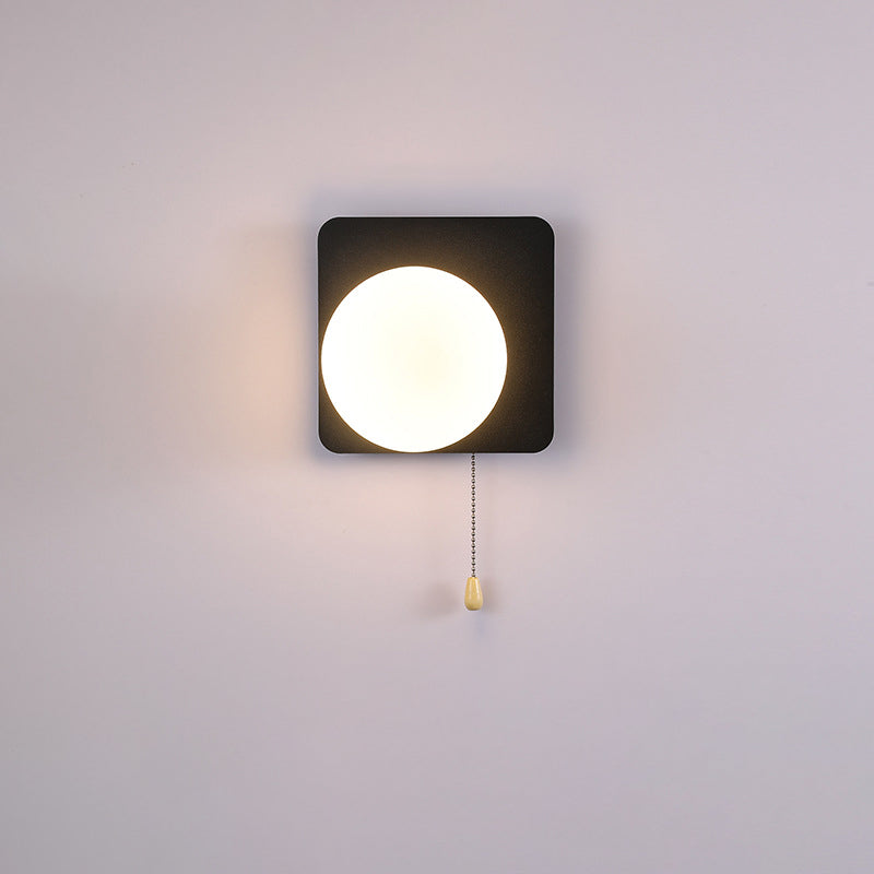 Rynx | Modern minimalist round square triangular orb iron glass 1-lamp wall light for the living room