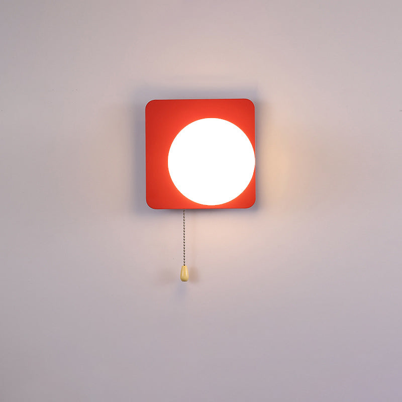 Rynx | Modern minimalist round square triangular orb iron glass 1-lamp wall light for the living room