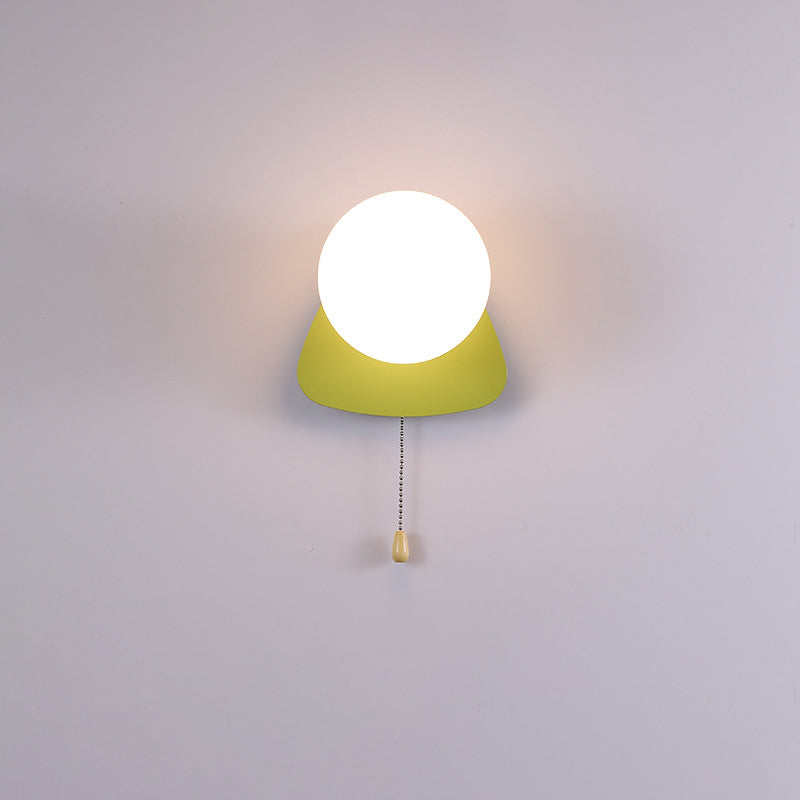 Rynx | Modern minimalist round square triangular orb iron glass 1-lamp wall light for the living room