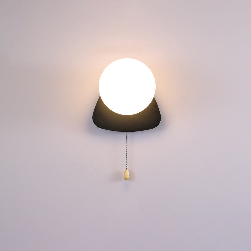 Rynx | Modern minimalist round square triangular orb iron glass 1-lamp wall light for the living room